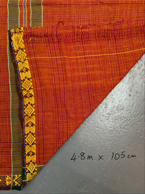 Indian vintage plain cotton sari (4.8m x 105cm)