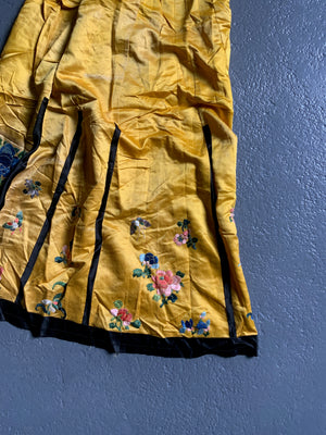 Chinese embroidered skirt fragment (77 x 36cm)