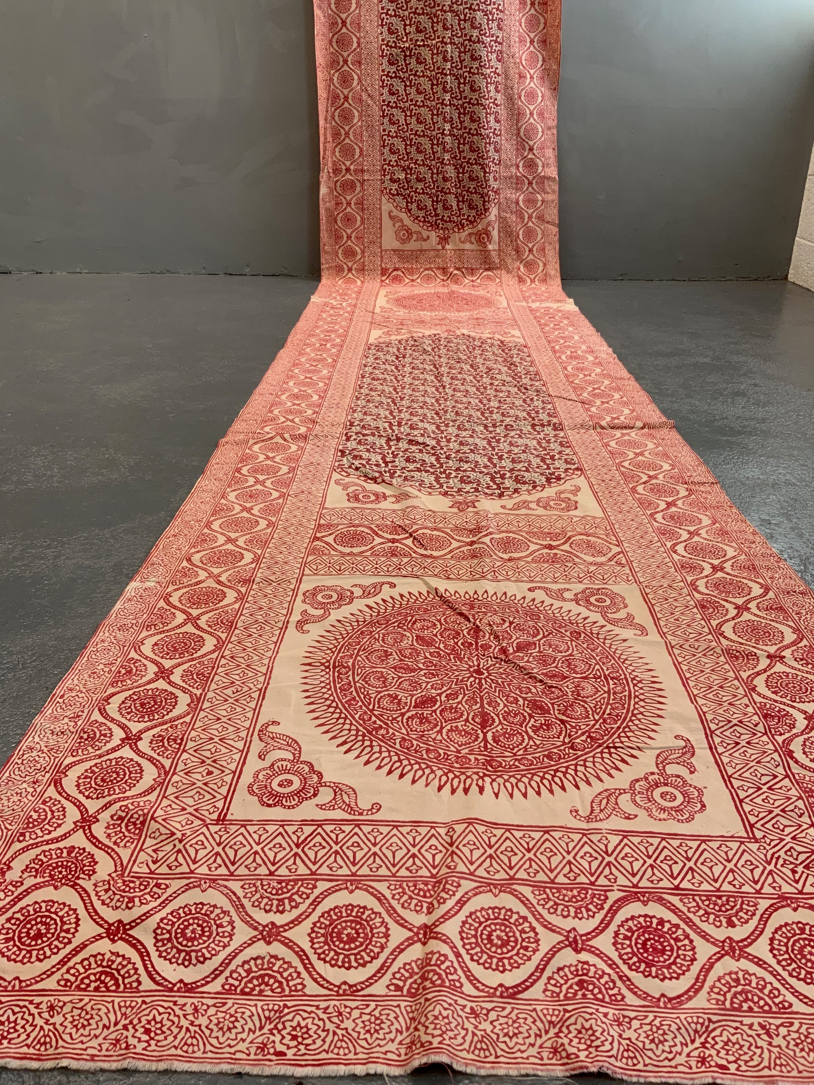 Indian cotton long block print  (540 x 89cm)