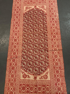 Indian cotton long block print  (540 x 89cm)