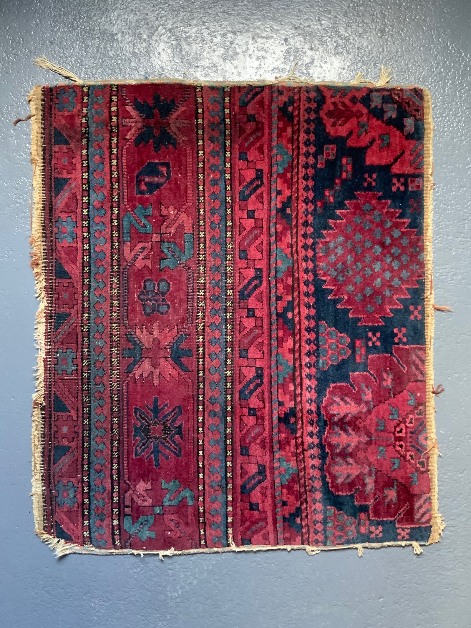 NW Indian ‘ Balouch Agra ‘ Wagrieh sample rug (80 x 69cm)