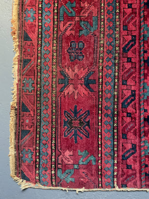 NW Indian ‘ Balouch Agra ‘ Wagrieh sample rug (80 x 69cm)