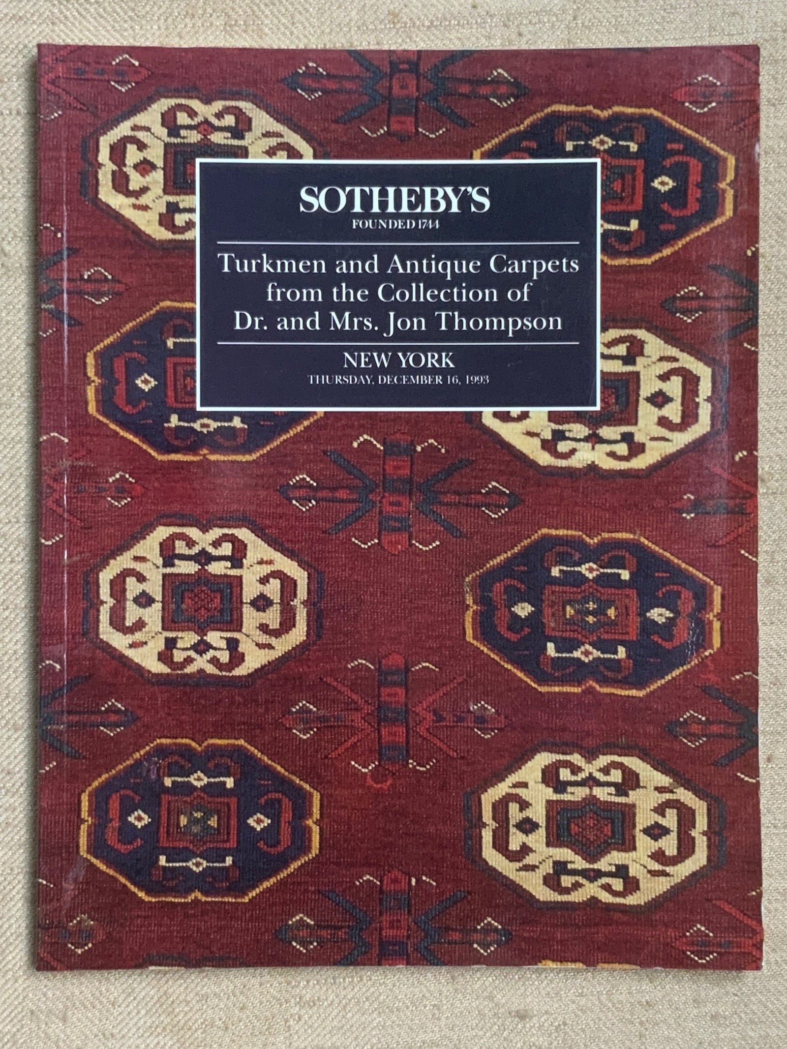 Sotheby's, Turkmen & Antique Carpets from the Jon Thompson Collection