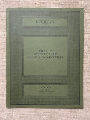 Sotheby's : Islamic works of art Carpets & Textiles, 1985 and 1986