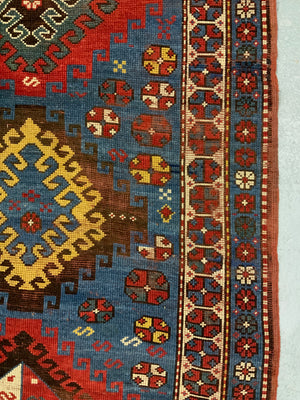 Caucasian antique Kazak rug (257 x 122cm)