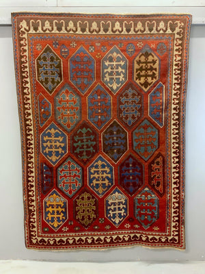 Caucasian antique Borjdalou Kazak rug (226 x 164cm)