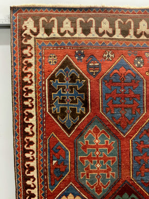 Caucasian antique Borjdalou Kazak rug (226 x 164cm)