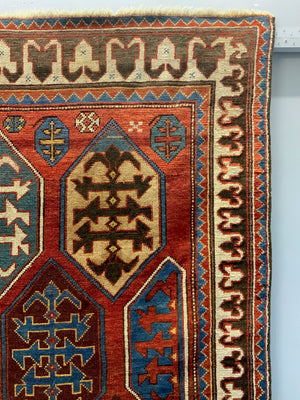 Caucasian antique Borjdalou Kazak rug (226 x 164cm)