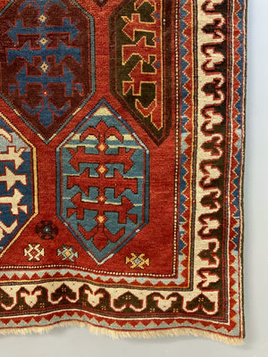 Caucasian antique Borjdalou Kazak rug (226 x 164cm)