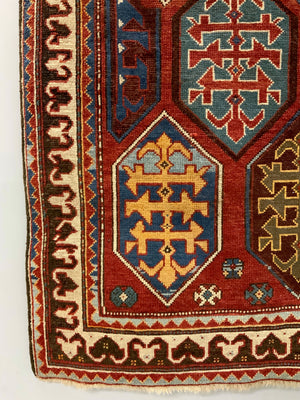 Caucasian antique Borjdalou Kazak rug (226 x 164cm)