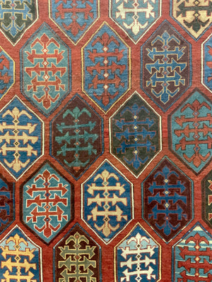 Caucasian antique Borjdalou Kazak rug (226 x 164cm)