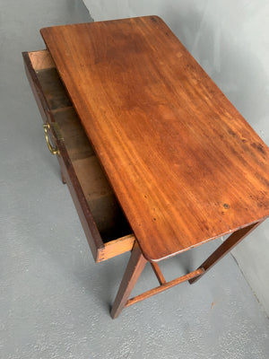 Regency single drawer mahogany table (72 x 72 x 39cm)