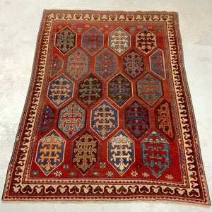 Caucasian antique Borjdalou Kazak rug (226 x 164cm)
