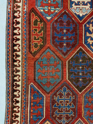 Caucasian antique Borjdalou Kazak rug (226 x 164cm)