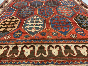Caucasian antique Borjdalou Kazak rug (226 x 164cm)