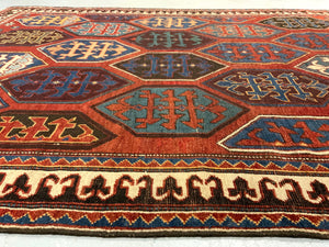 Caucasian antique Borjdalou Kazak rug (226 x 164cm)