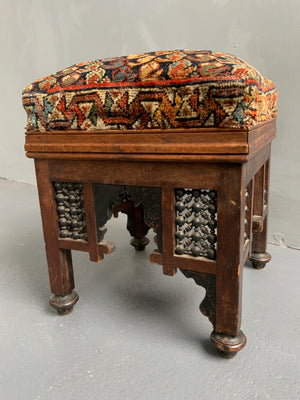 Masharea covered stool (48 x 38 x 38cm)