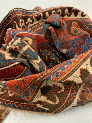 Caucasian antique Borjdalou Kazak rug (226 x 164cm)