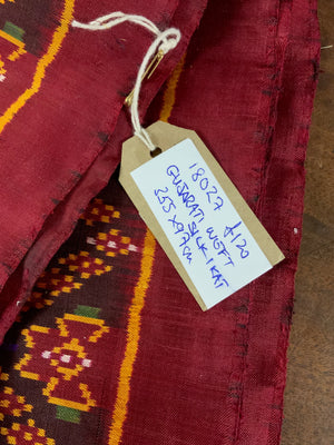 Gujarati weft silk modern ikat (355 x 97cm)
