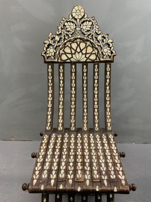 Damascus antique folding chair