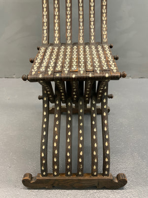Damascus antique folding chair