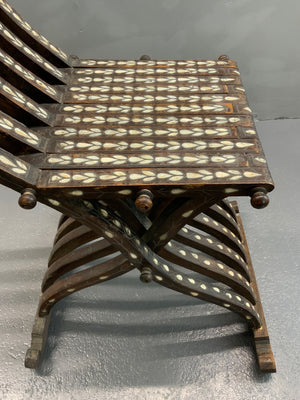 Damascus antique folding chair