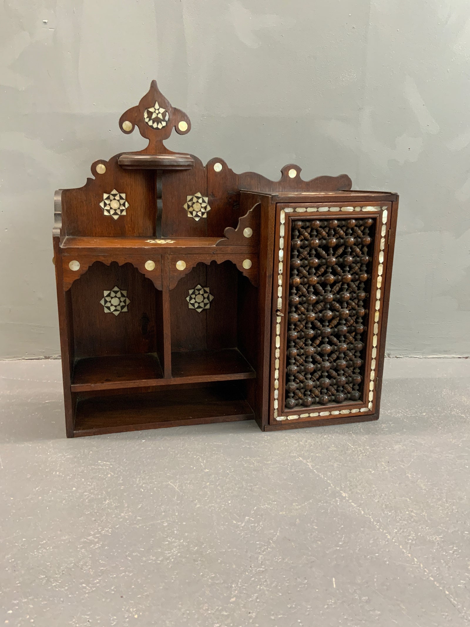 Syrian wooden wall cabinet (62 x 59 x 21cm)