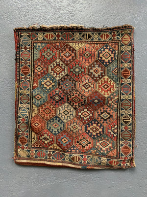 Caucasian Reverse Soumak antique bag (62 x 54cm)