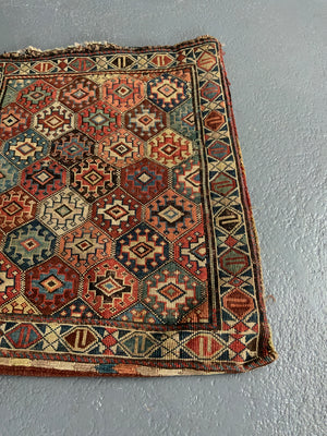 Caucasian Reverse Soumak antique bag (62 x 54cm)