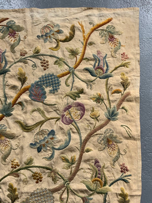 English late Arts & Crafts crewel work panels (233 x 110cm)