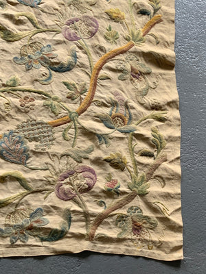 English late Arts & Crafts crewel work panels (233 x 110cm)