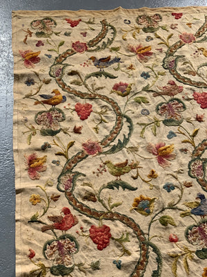English late Arts & Crafts crewel work panels (233 x 110cm)