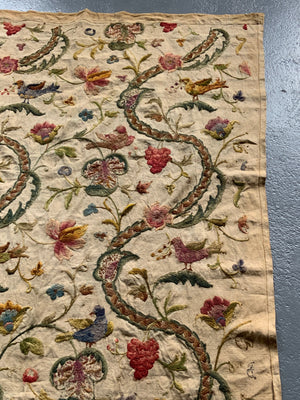 English late Arts & Crafts crewel work panels (233 x 110cm)