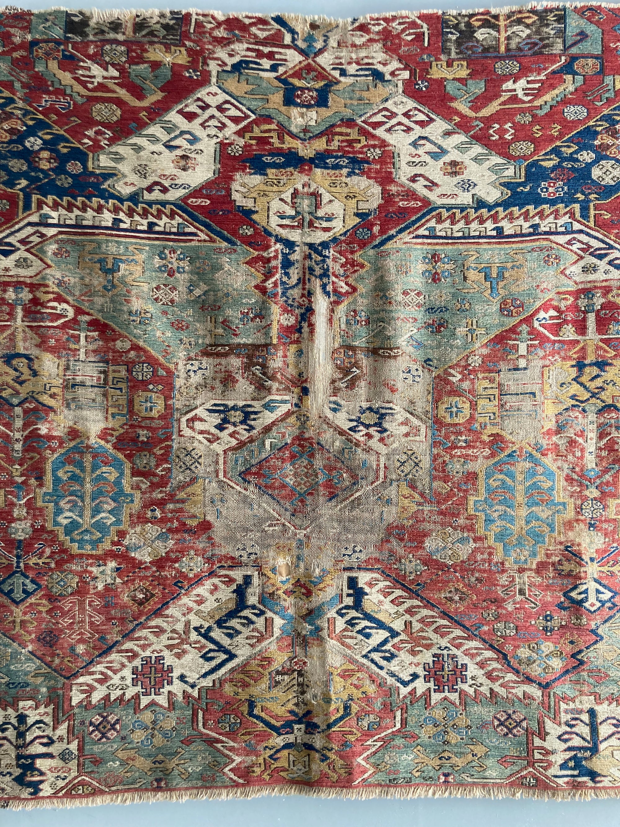 Caucasian antique 'dragon' soumak fragment (157 x 207cm)