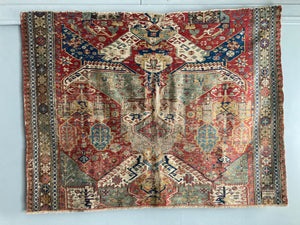 Caucasian antique 'dragon' soumak fragment (157 x 207cm)