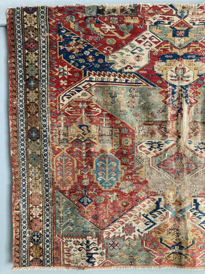 Caucasian antique 'dragon' soumak fragment (157 x 207cm)