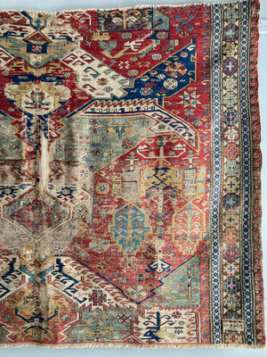 Caucasian antique 'dragon' soumak fragment (157 x 207cm)