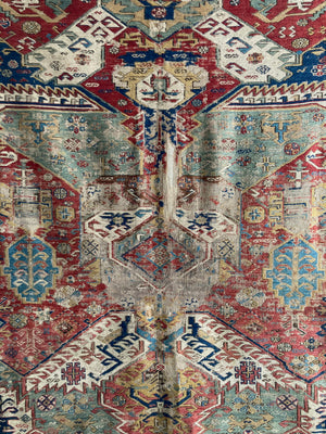 Caucasian antique 'dragon' soumak fragment (157 x 207cm)