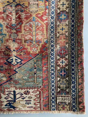 Caucasian antique 'dragon' soumak fragment (157 x 207cm)