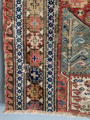 Caucasian antique 'dragon' soumak fragment (157 x 207cm)