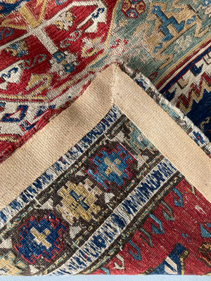 Caucasian antique 'dragon' soumak fragment (157 x 207cm)