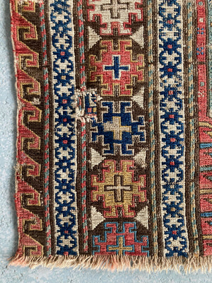 Caucasian antique 'dragon' soumak fragment (157 x 207cm)