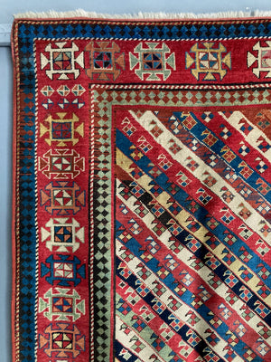 Caucasian antique Kazak Genge rug (250 x 110cm)