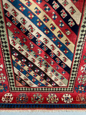 Caucasian antique Kazak Genge rug (250 x 110cm)