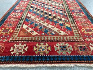 Caucasian antique Kazak Genge rug (250 x 110cm)