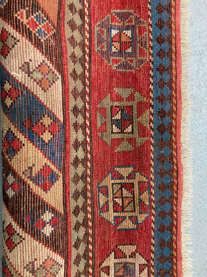 Caucasian antique Kazak Genge rug (250 x 110cm)