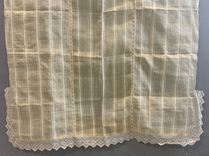 Late Ottoman silk / linen cover (224 x 121cm)