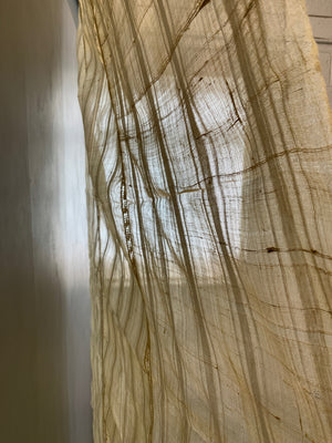 Late Ottoman silk / linen cover (224 x 121cm)