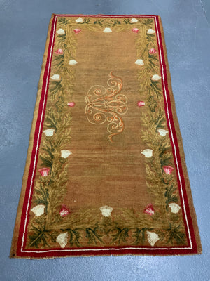 English Axminster or Exeter rug (196 x 89cm)