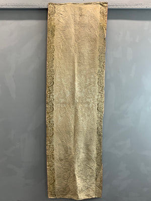Antique gilt bordered silk damask (212 x 56cm)